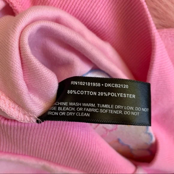 Dolls Kill Pink Hoodie with Bear Embroidery - Picture 4 of 4